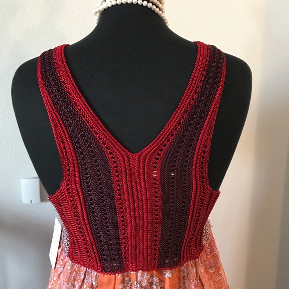 FREE PEOPLE Boho Crochet Mini Dress - Picture 8 of 9